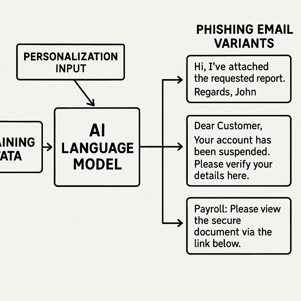 Layered defense diagram showing verification steps that catch AI-generated phishing