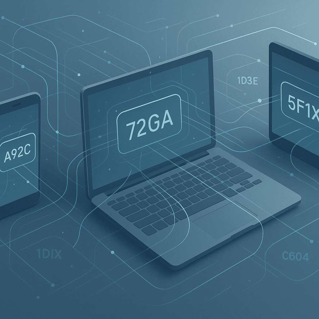 Shield icon protecting multiple devices from tracking connections