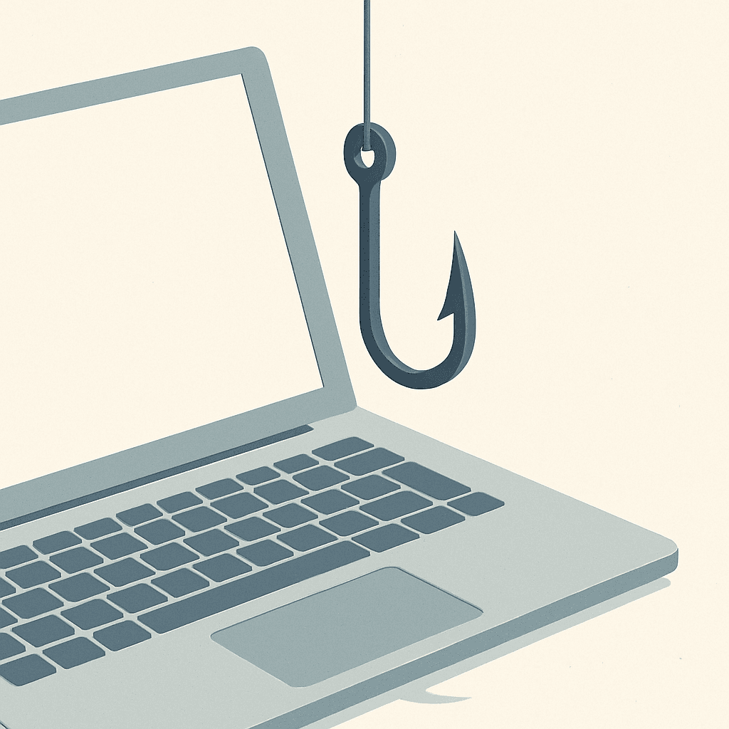 A person pausing before clicking a suspicious email link, representing the moment of decision