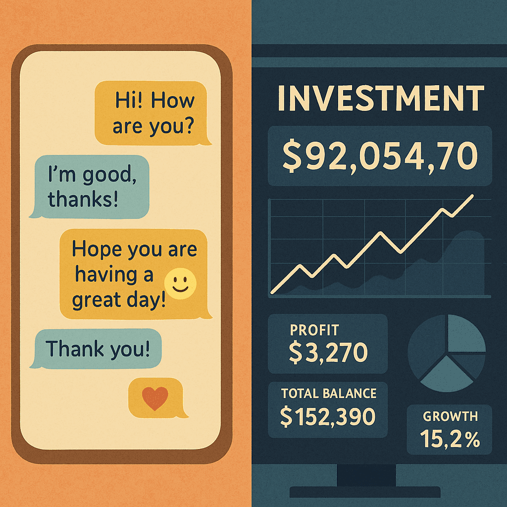 A checklist showing verification steps before making any online investment
