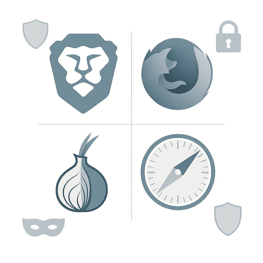 A single browser window with privacy settings panel open showing tracking protection toggles