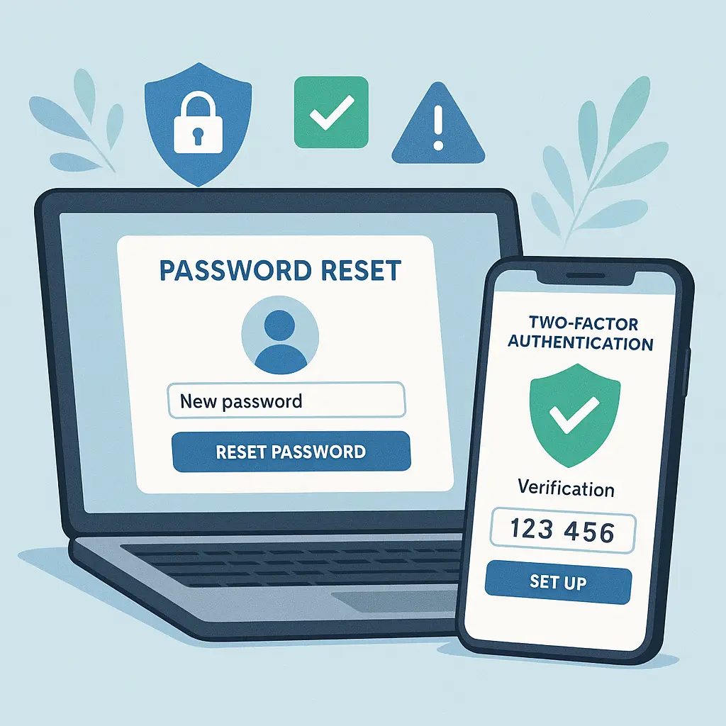 Smartphone displaying two-factor authentication setup screen with backup codes visible