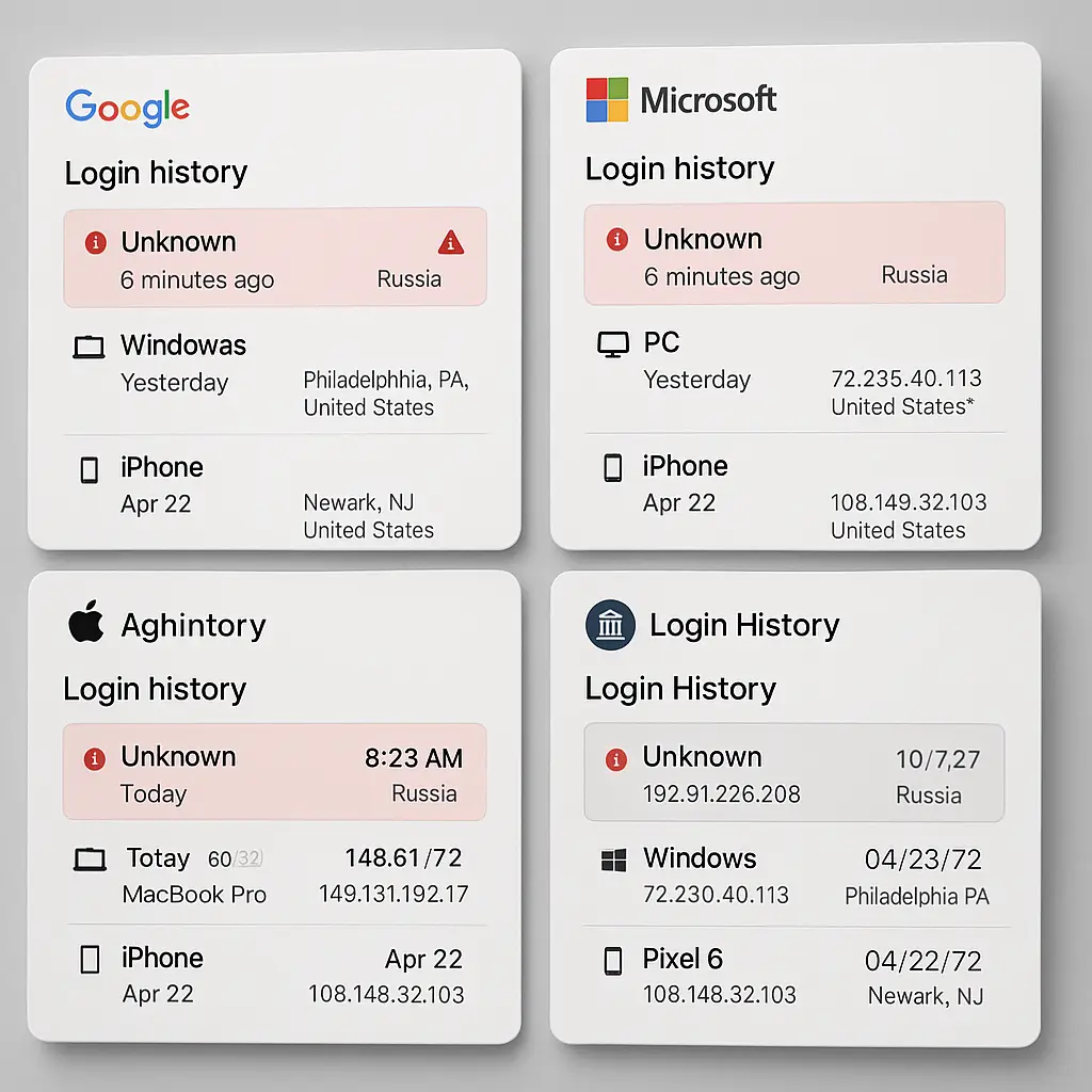 Calendar with security checkmarks marking monthly account review sessions