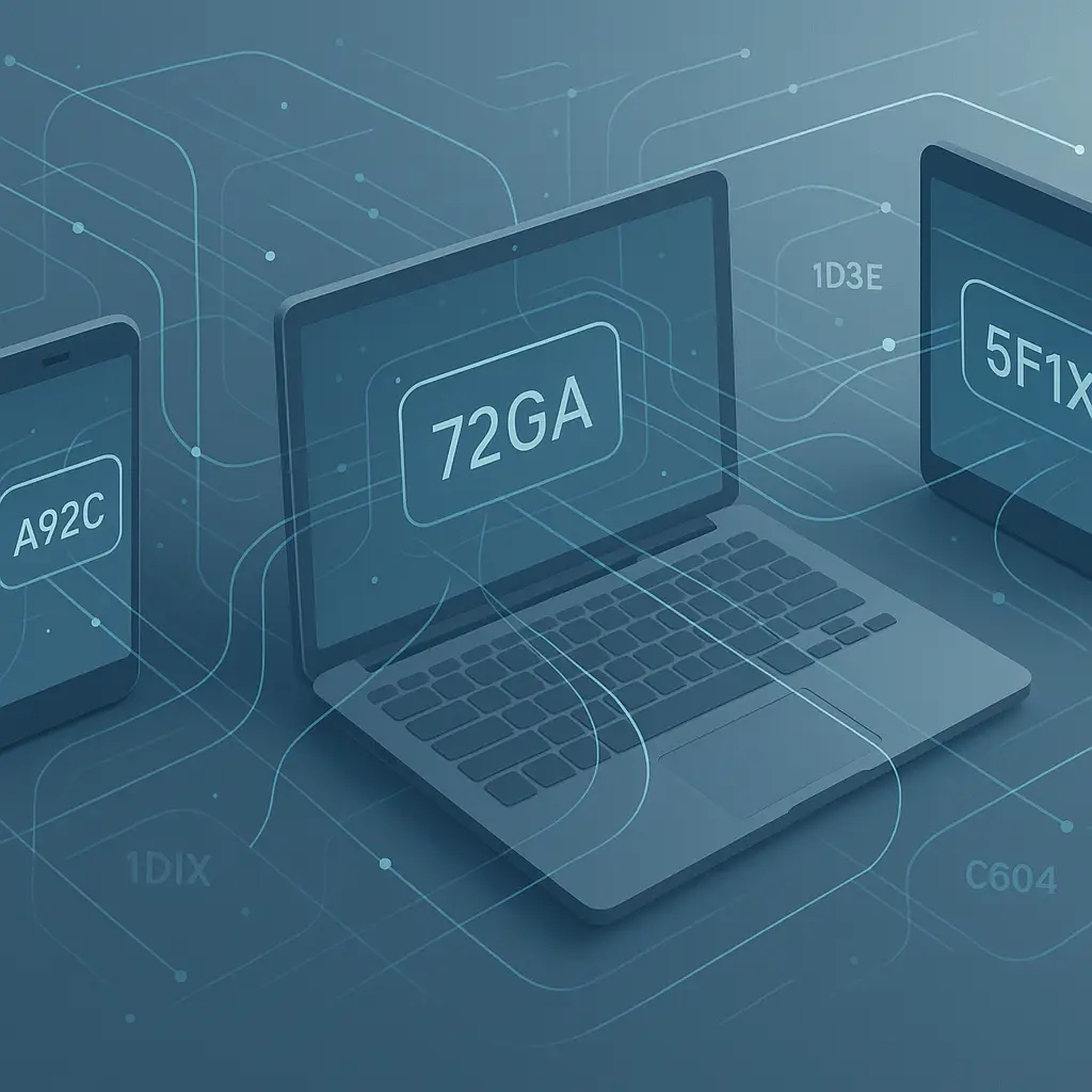 Shield icon protecting multiple devices from tracking connections