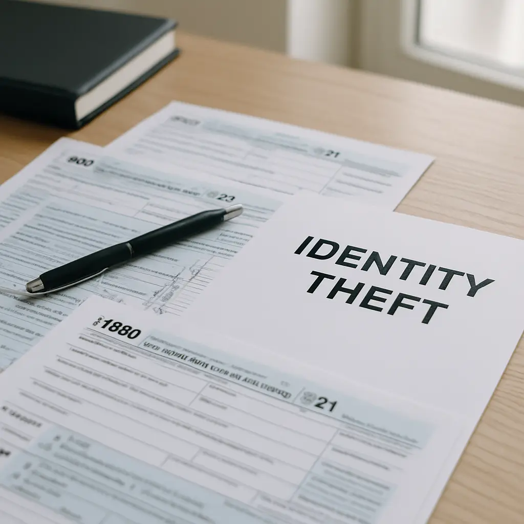 Calendar marked with tax deadline and IRS IP PIN confirmation letter