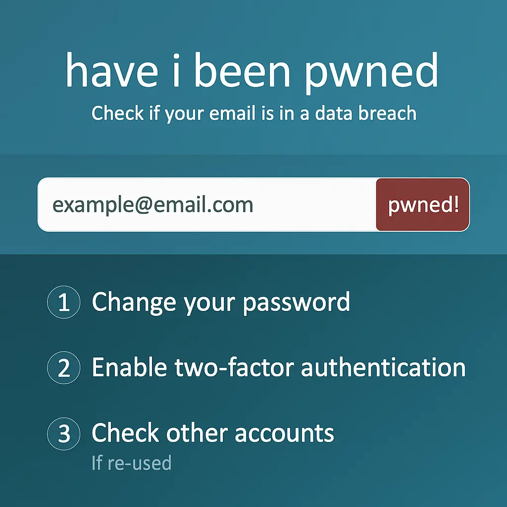 Checklist showing steps to secure accounts after discovering breach exposure
