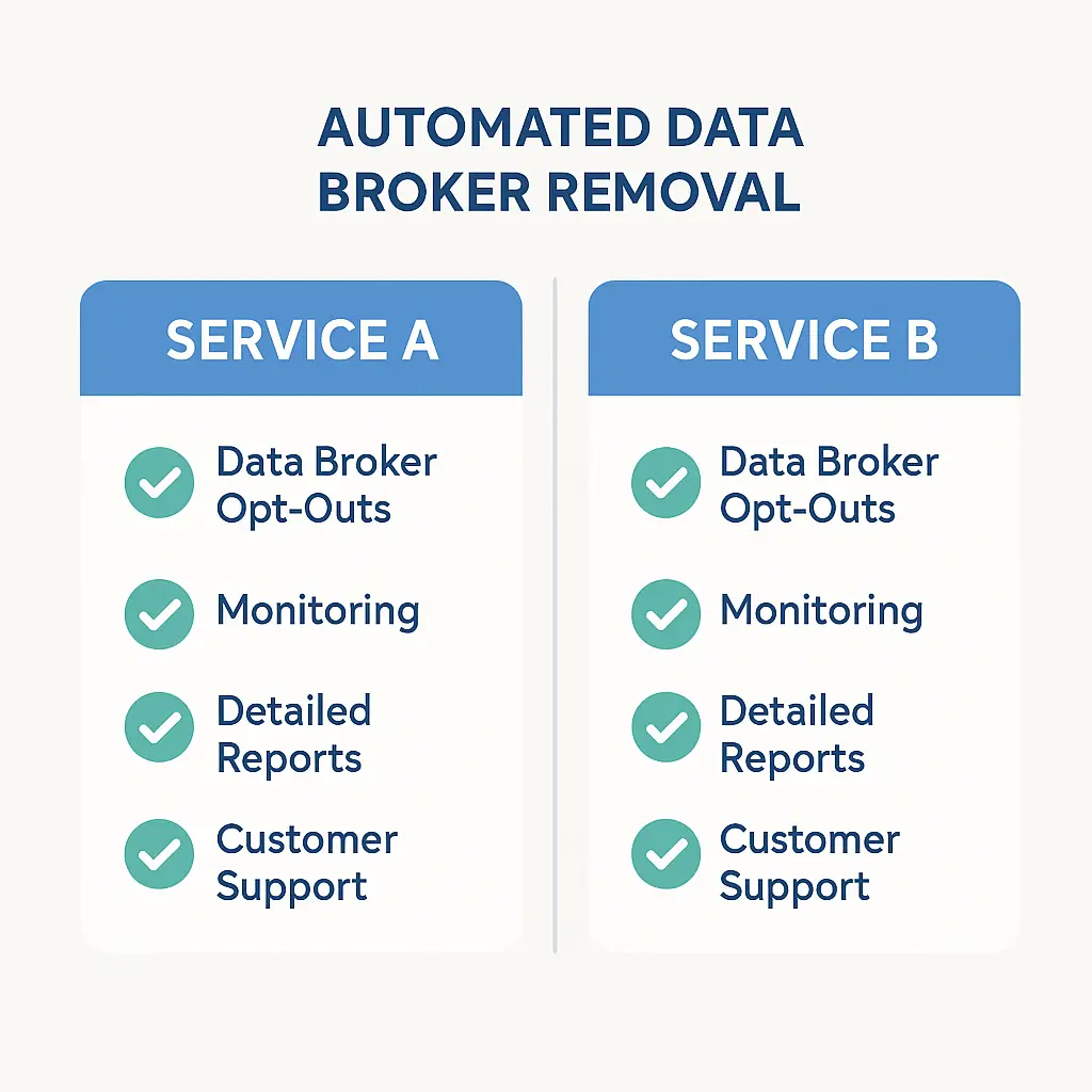 Timeline showing typical data broker removal process over several months