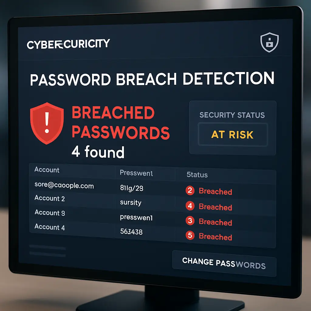 Mobile phone displaying password manager interface with newly generated secure passwords