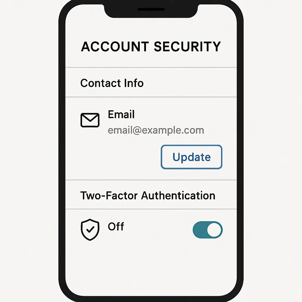 Smartphone screen showing contact information being edited