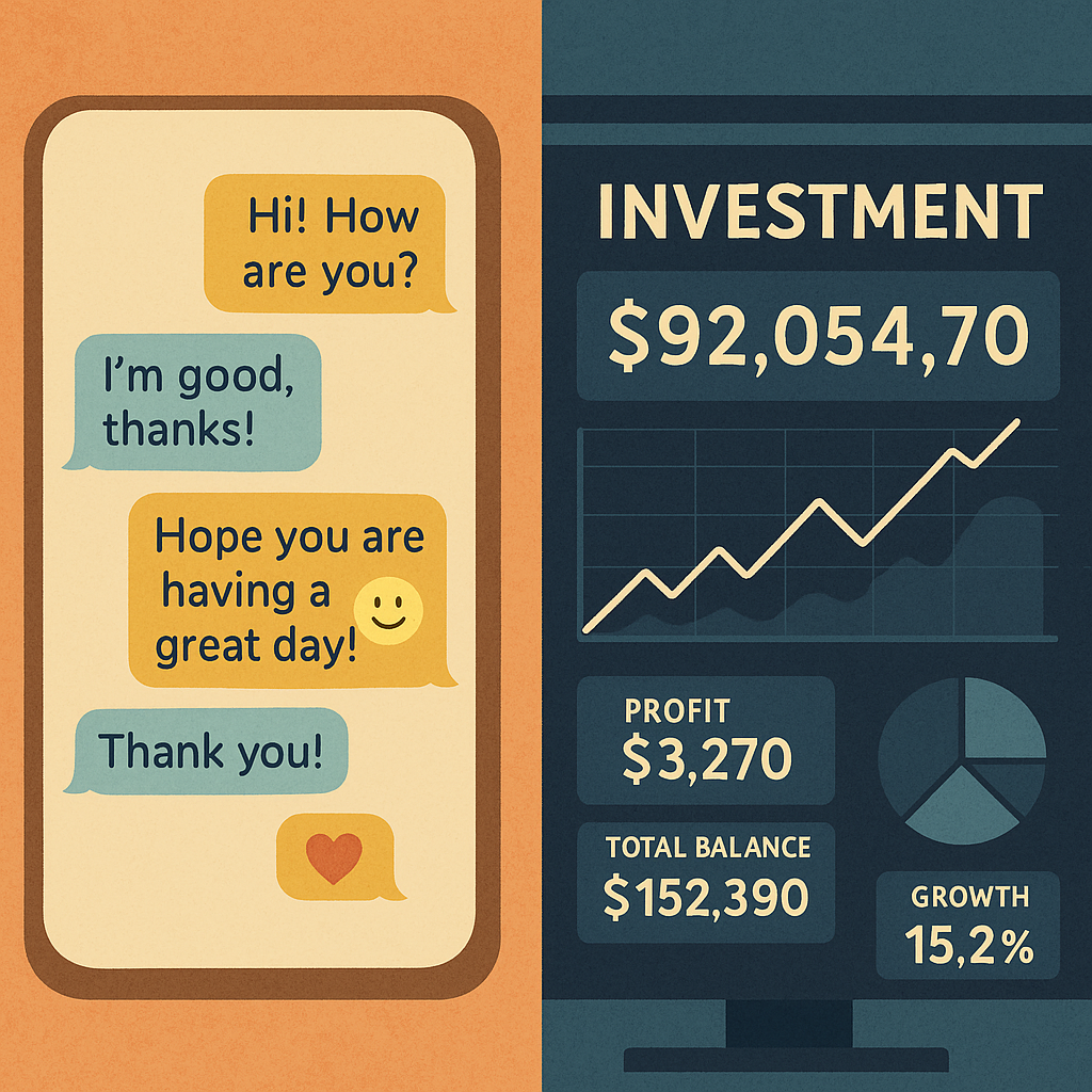 A checklist showing verification steps before making any online investment