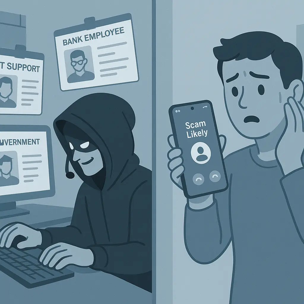 Diagram showing verification steps to confirm identity before sharing information
